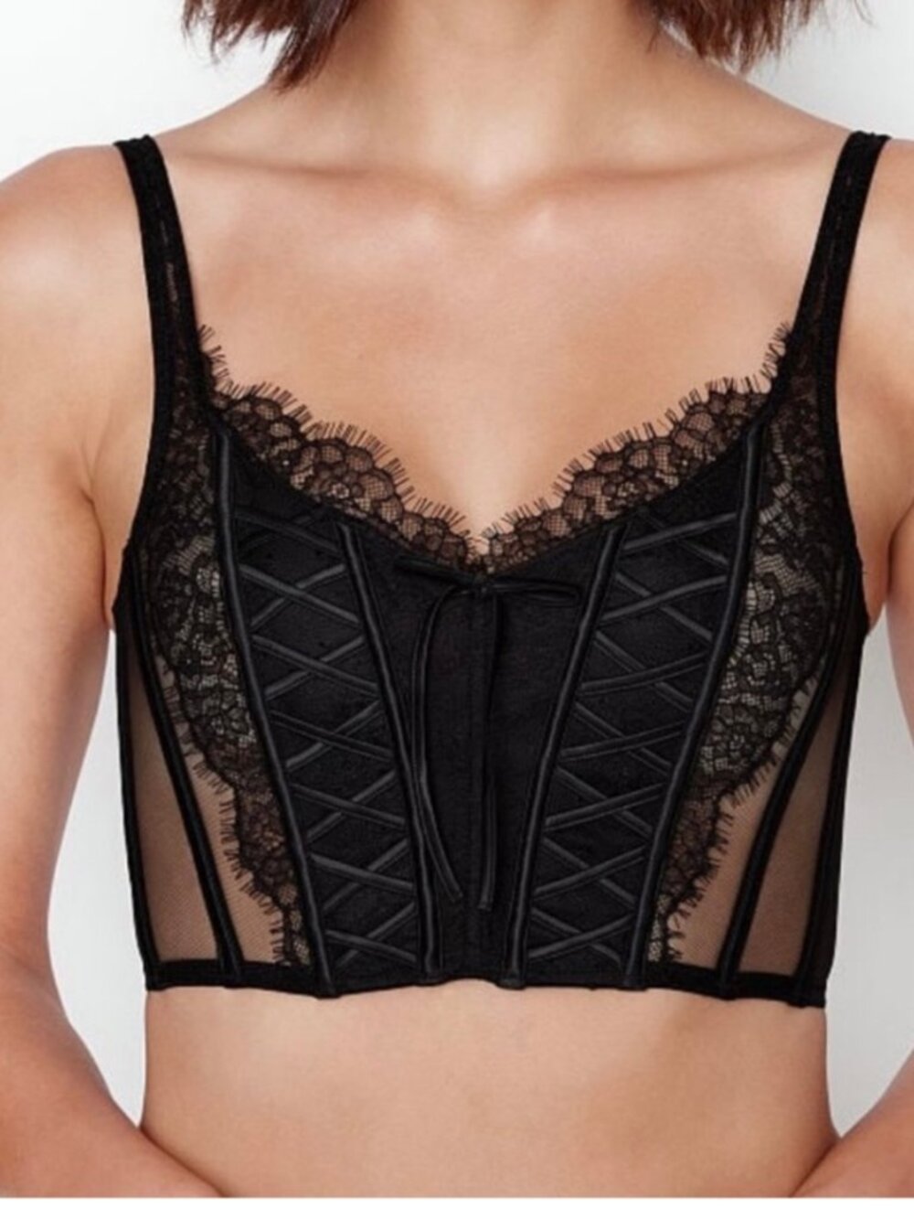 Victoria's Secret Dream Angels Lace Corset Bustier Crop Top
